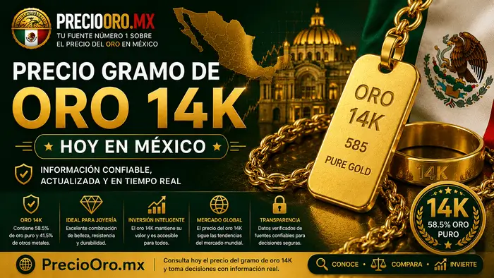 Precio gramo de oro 14K