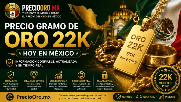 Precio gramo de oro 22K